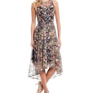 Alex Marie Sarah Floral Print Sleeveless Cocktail Dress Sz 12